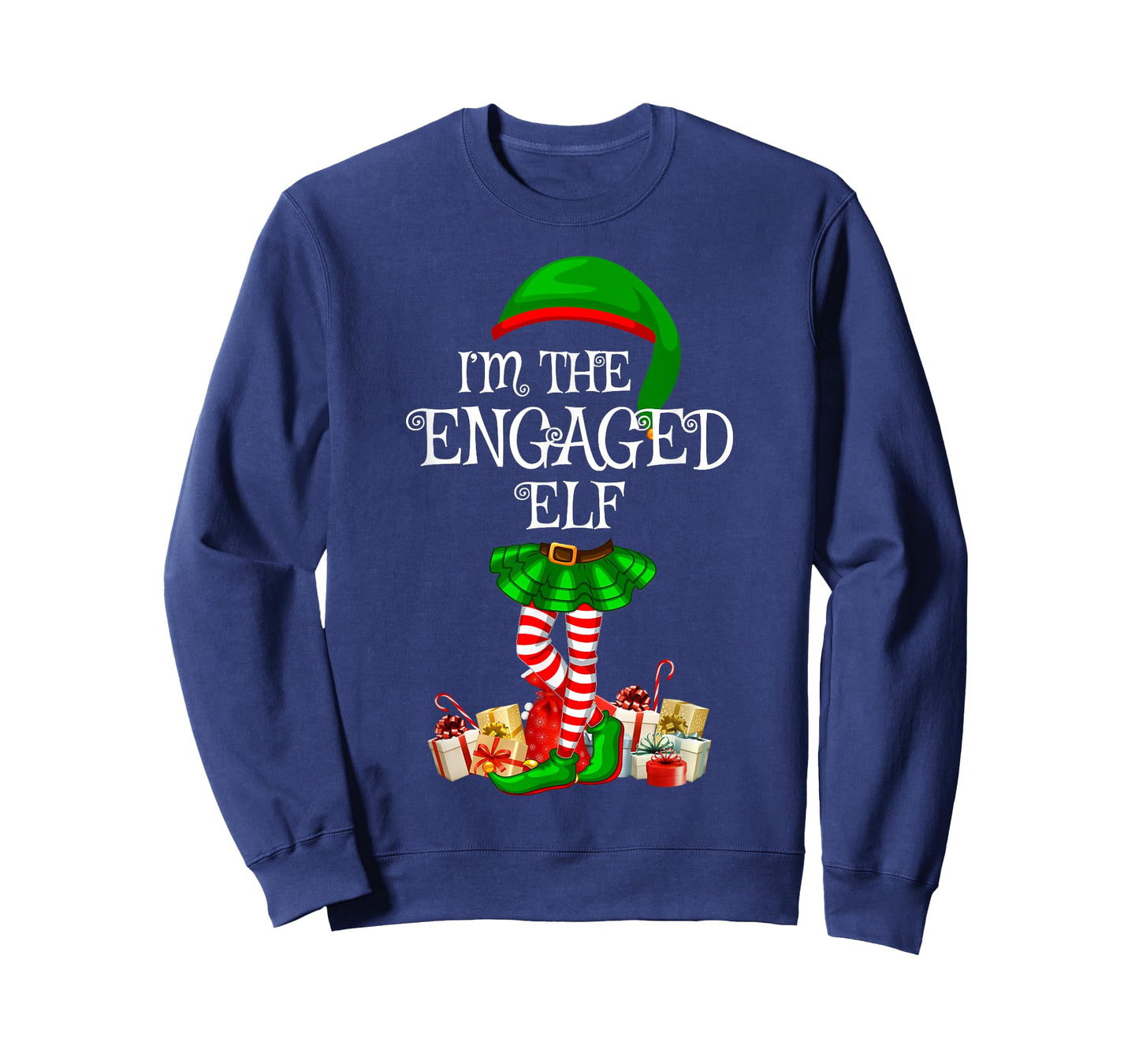 Matching Family Group I'm The Engaged Elf Christmas T-Shirt