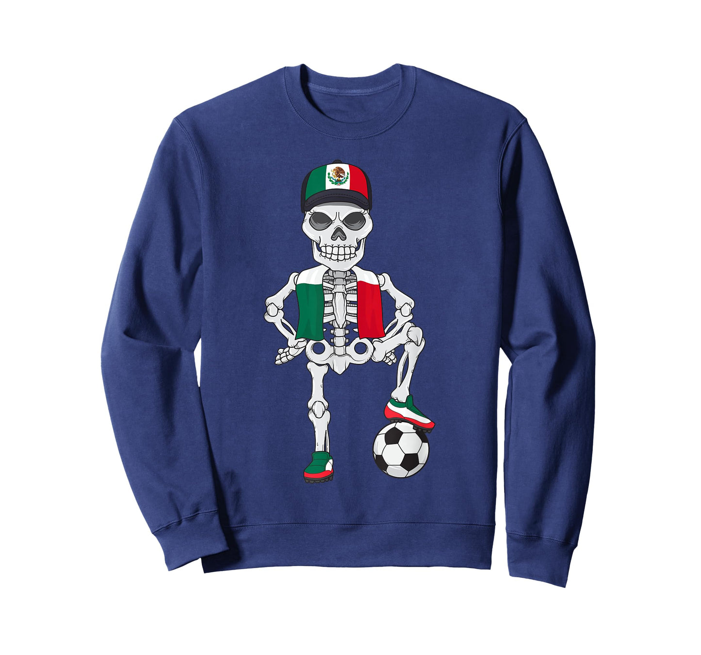 Mexico Soccer Skeleton Fan Team T-Shirt