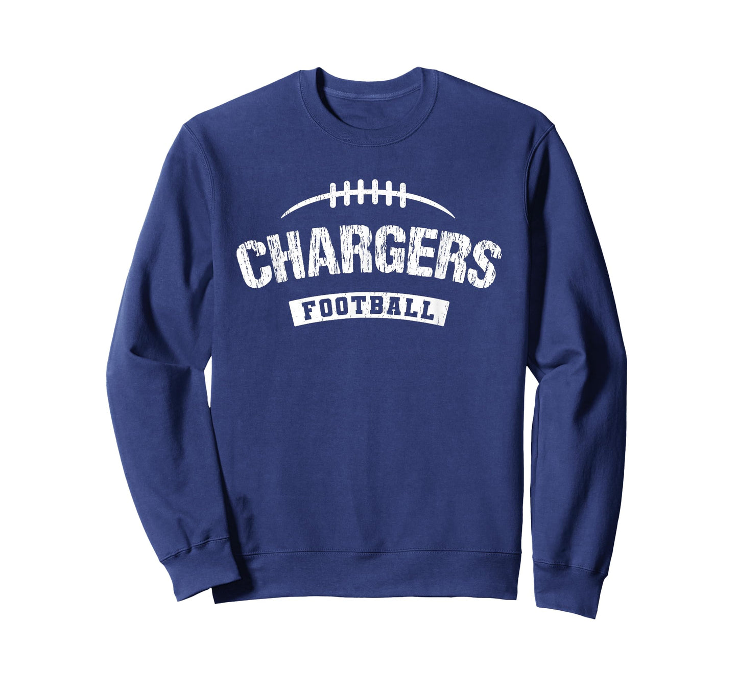 Chargers Clear Springs Football Distressed HS T-Shirt