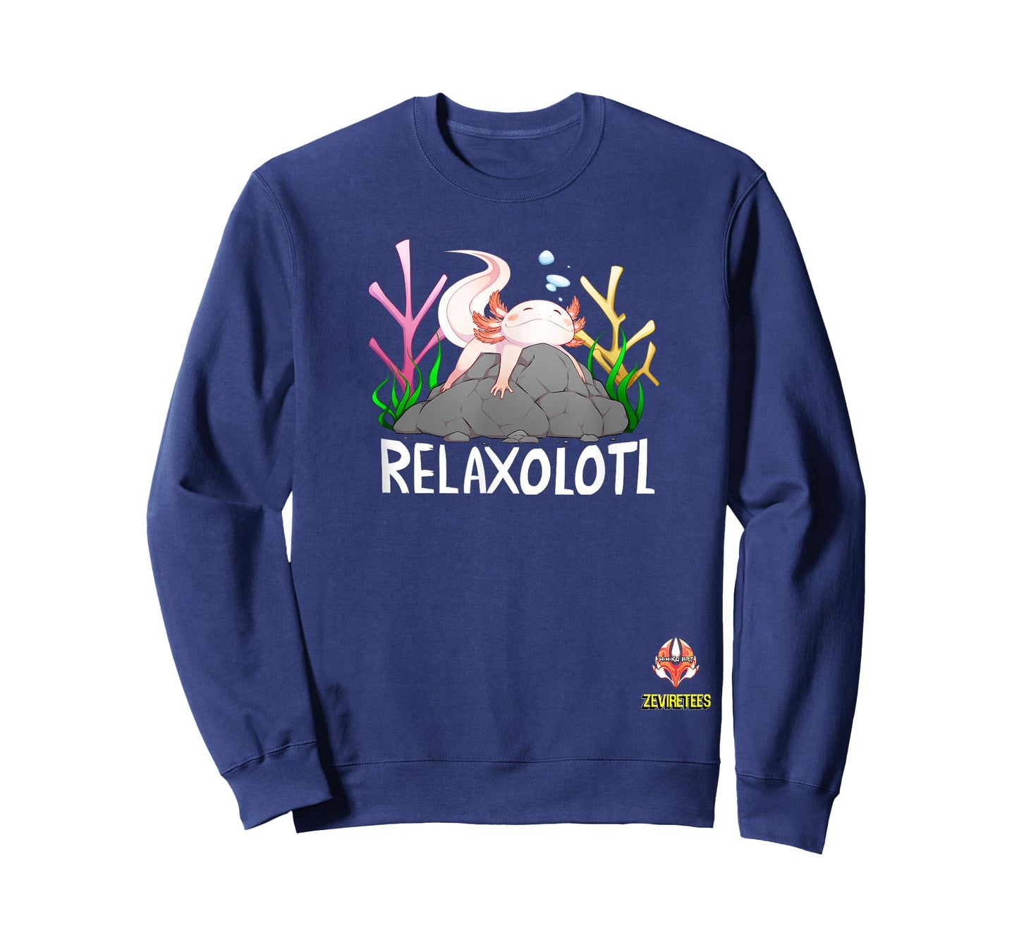 Relaxolotl a cute relaxing axolotl on a rock T-Shirt