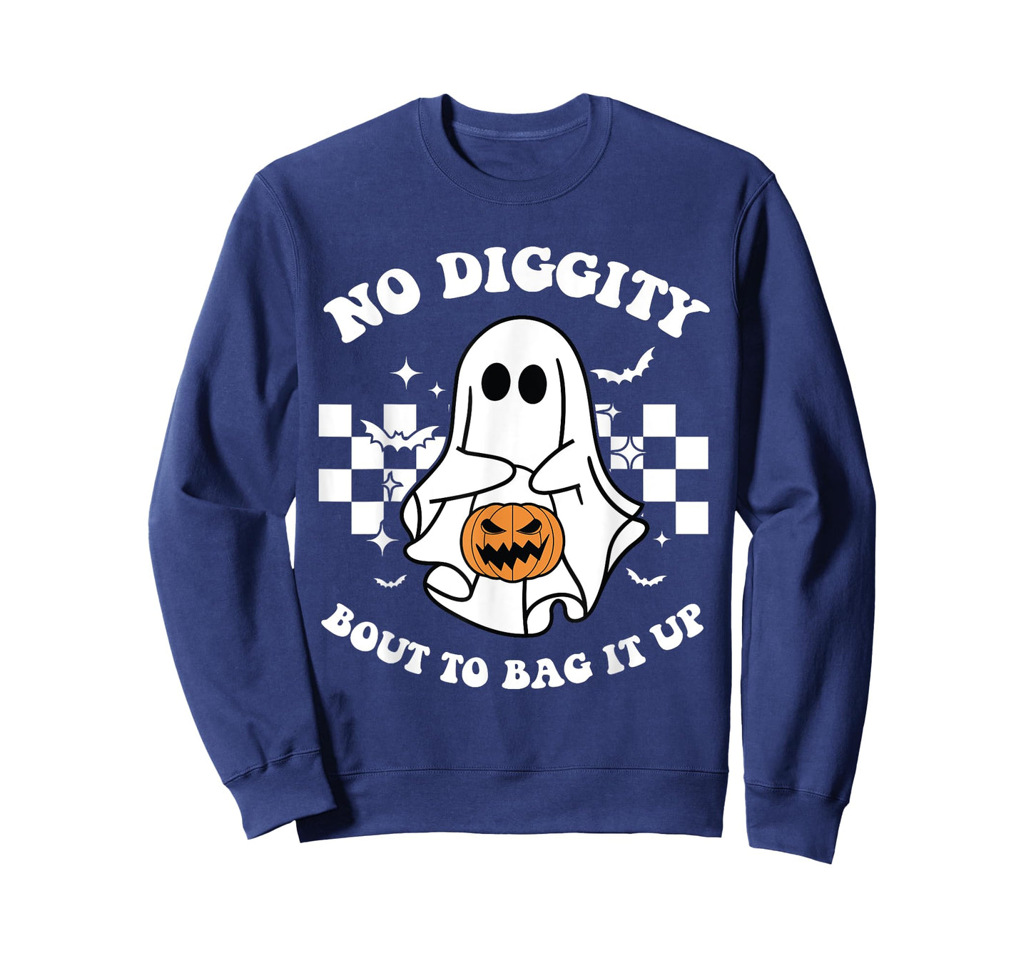 No Diggity Bout to Bag It Up Cute Ghost Halloween Kids Candy T-Shirt