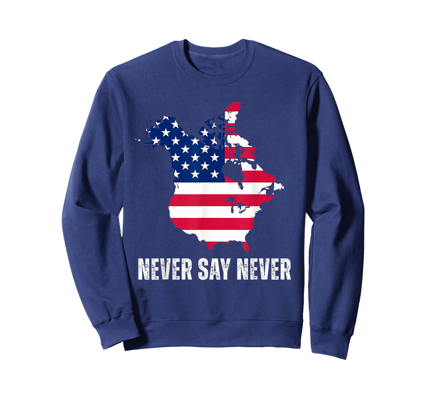 America Canada 51st State Never Say Never USA Flag T-Shirt