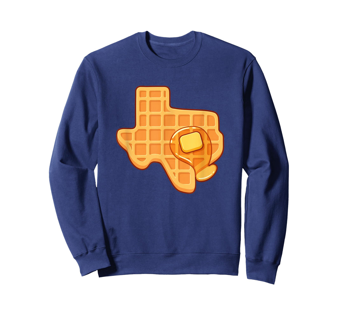 Funny Texas Shaped Waffle With Syrup And Butter Austin City T-Shirt