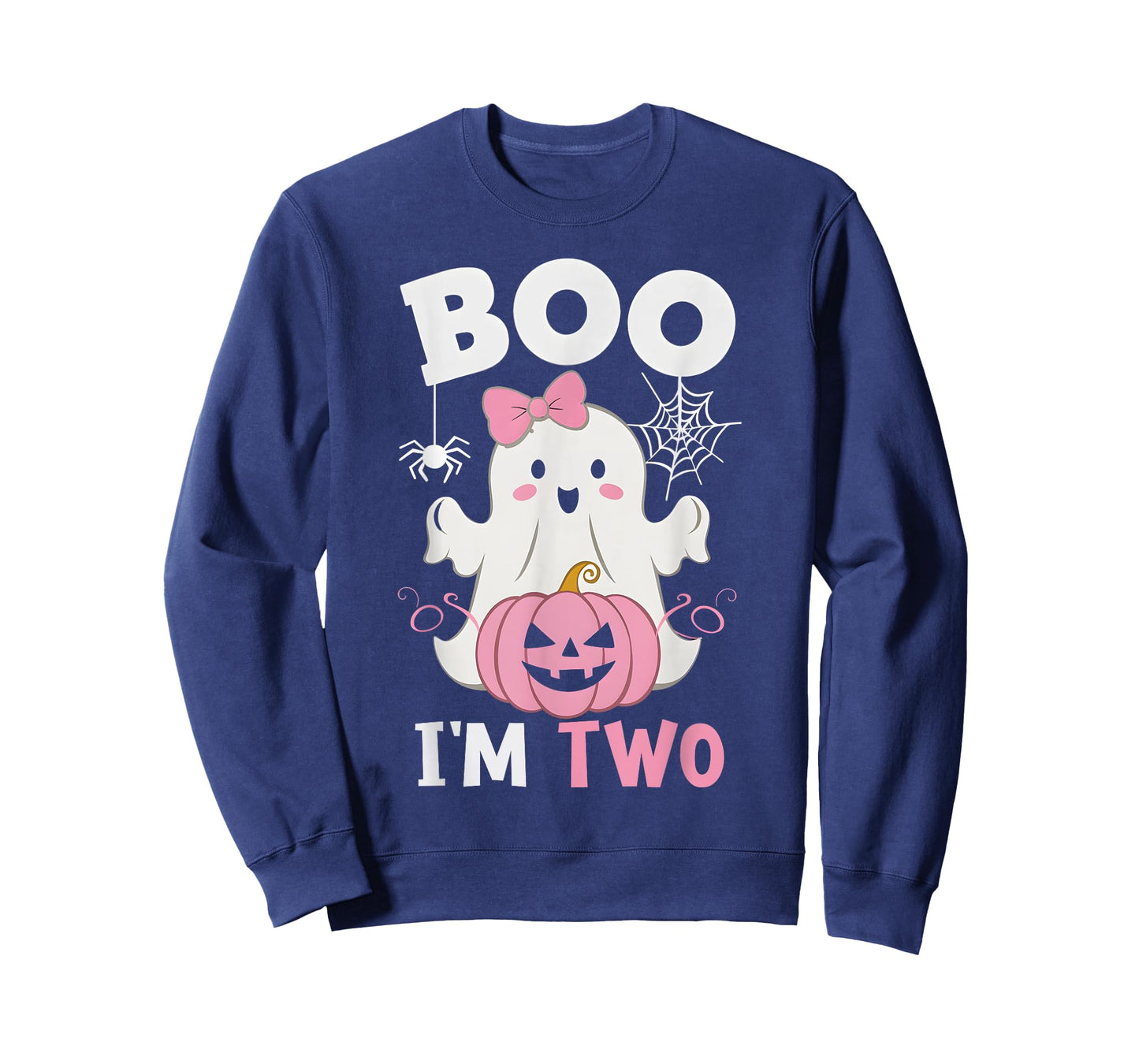 Ghost Boo I'm Two Year 2nd Birthday Girls Halloween Groovy T-Shirt