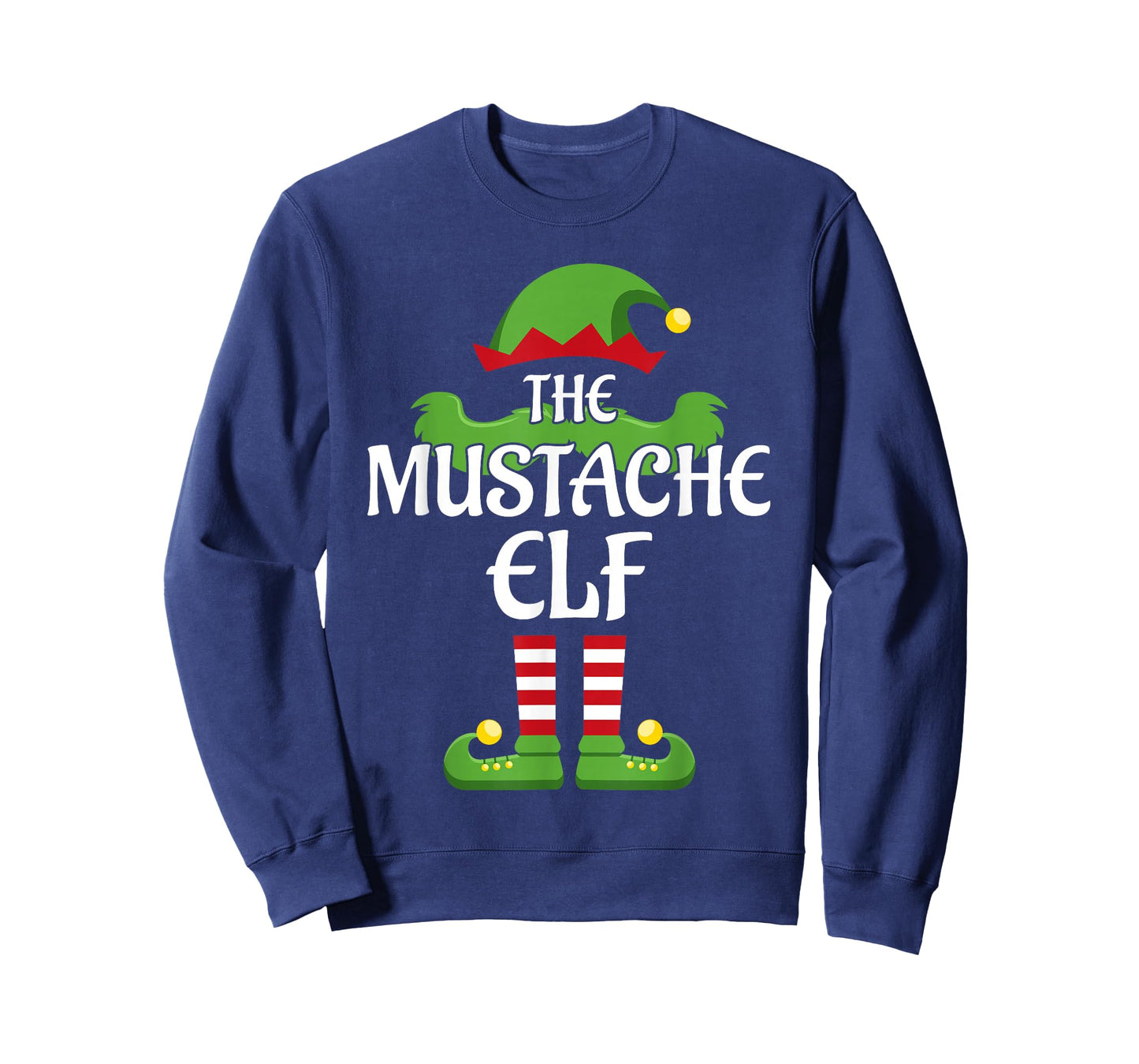 Mustache Elf Family Matching Group Christmas T-Shirt