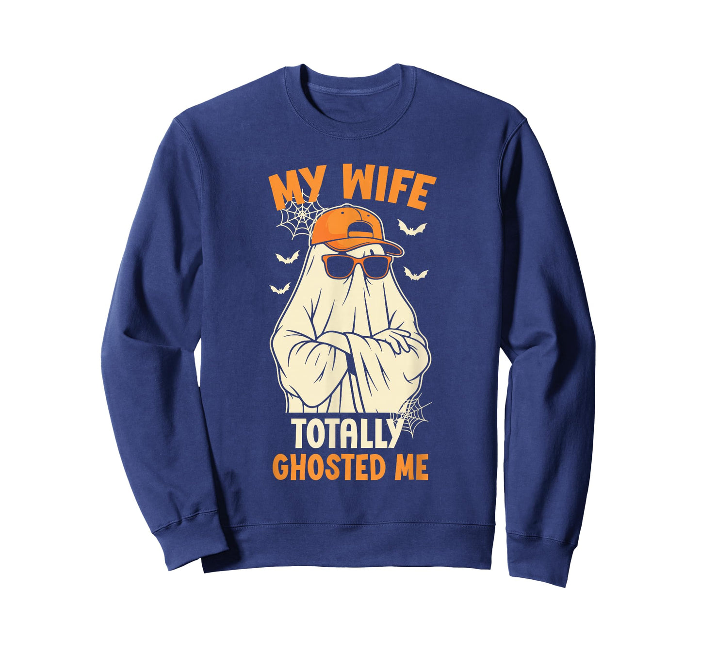 My Wife Totally Ghosted Me Funny Halloween Couple Ghost T-Shirt