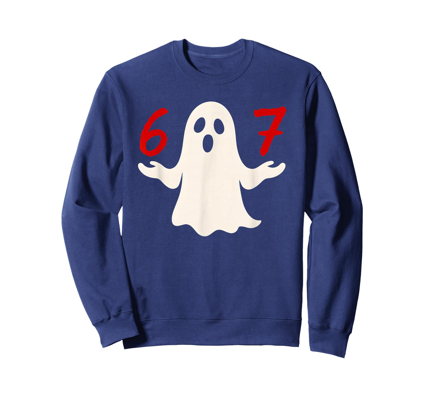 Fun Six Seven Meme 6 7 Halloween Ghost Costume T-Shirt