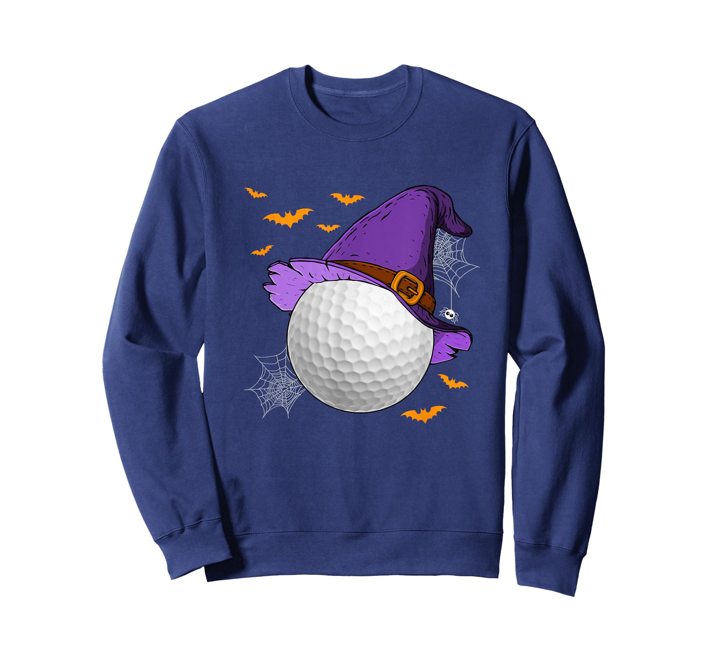 Golf Ball Witch Hat Pumpkin Spooky Halloween Costume T-Shirt