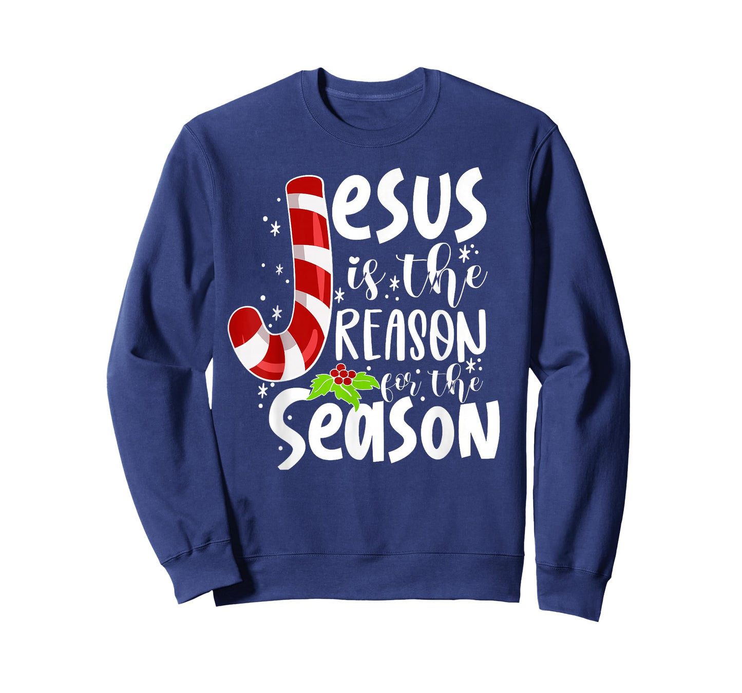 Jesus Is The Reason For The Season Christmas Xmas Candy Cane T-Shirt