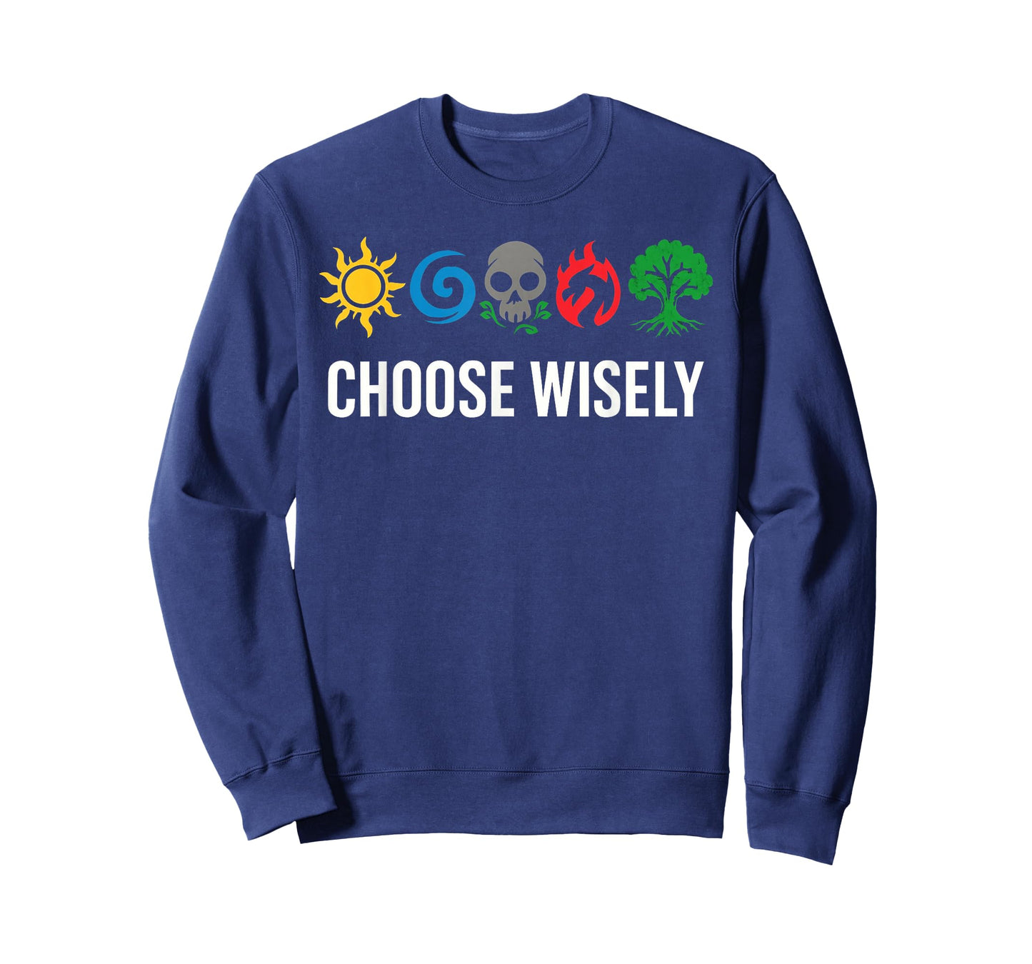Mana Symbols Gathering Magic - Choose Wisely Blue Red Green T-Shirt