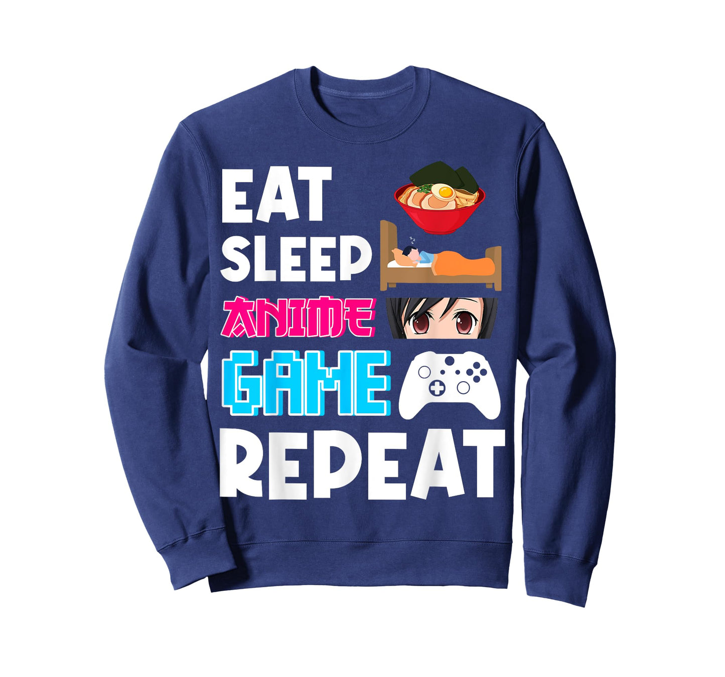 Eat Sleep Anime Game Repeat Shirt, Anime Manga Shirts Gifts T-Shirt