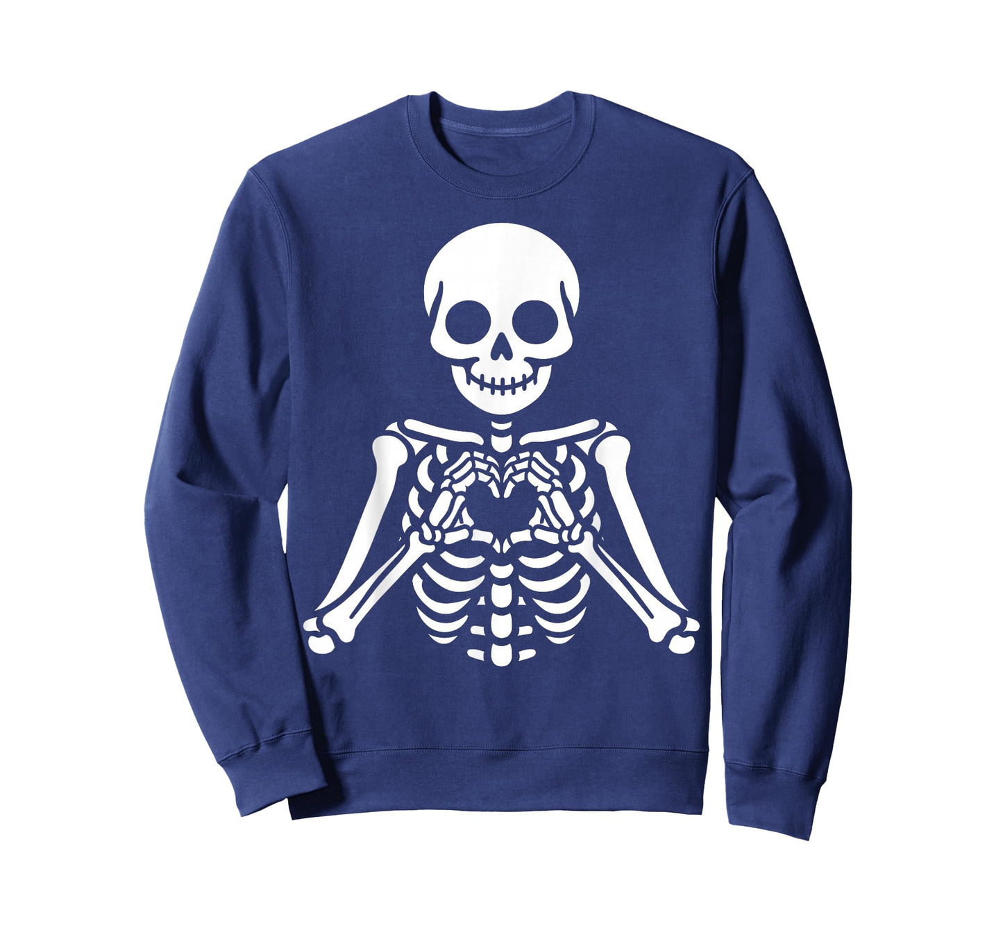 Skeleton Hands Heart Sign Retro Halloween Skeleton Hand Sign T-Shirt