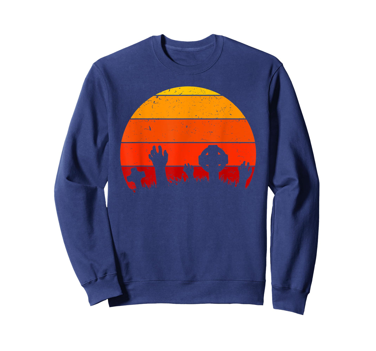Vintage Retro Sunset Halloween Cemetery, Halloween Costume T-Shirt