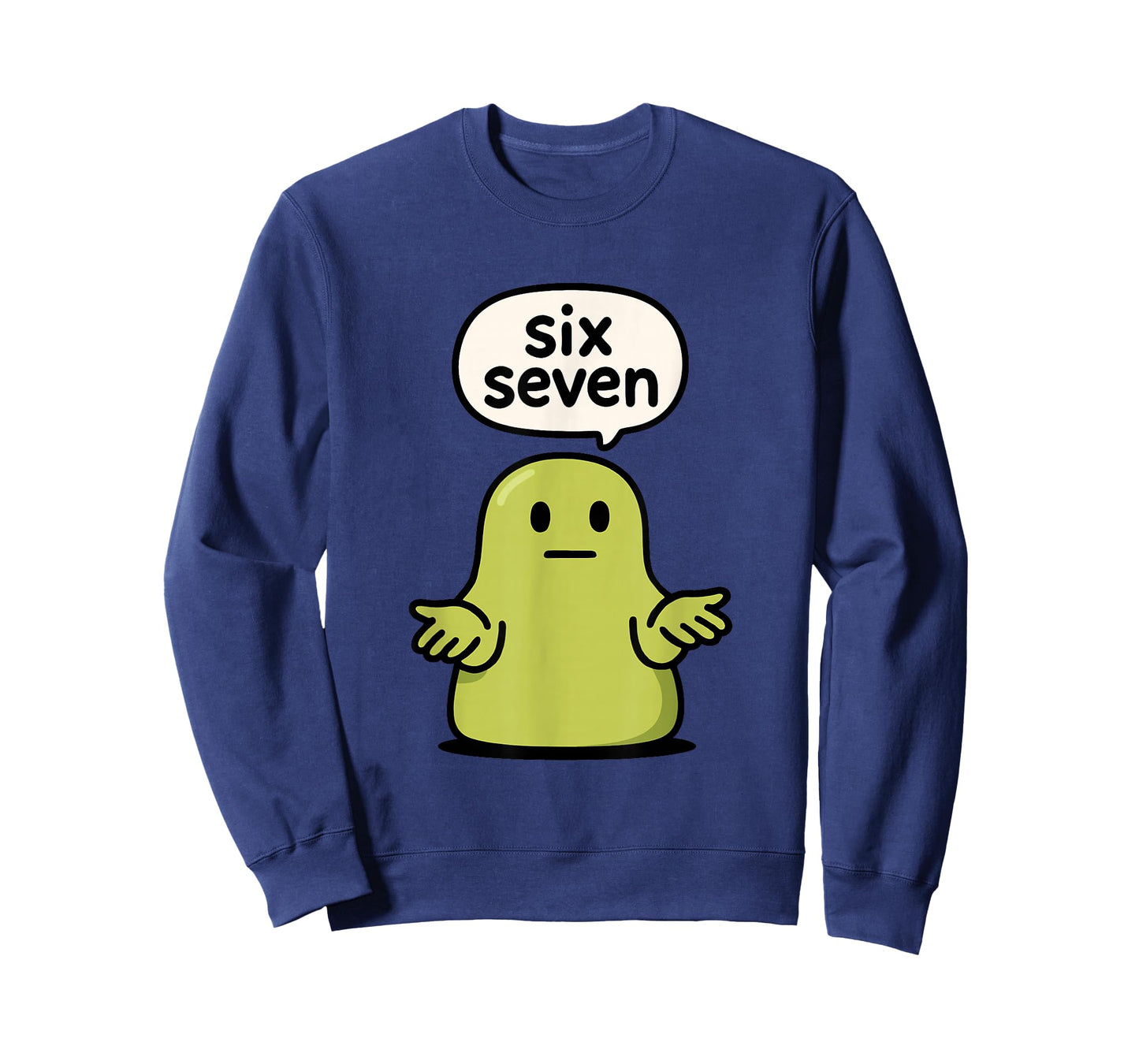 67 Six Seven 6-7 Green Blob Slime - Funny Kids Brainrot Meme T-Shirt