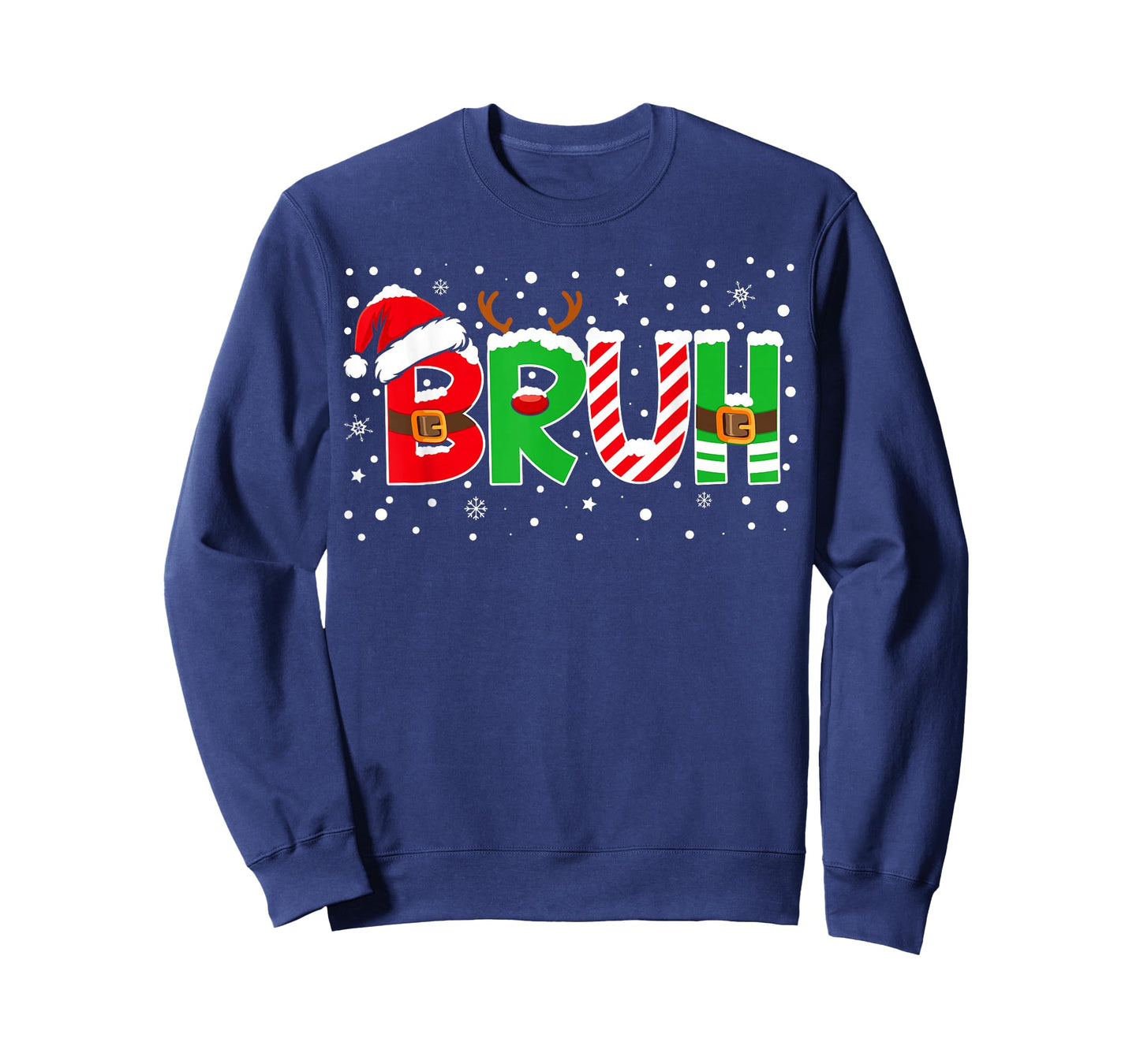 Bruh Funny Saying Bro Teens Boys Kids Christmas Pajamas Xmas T-Shirt