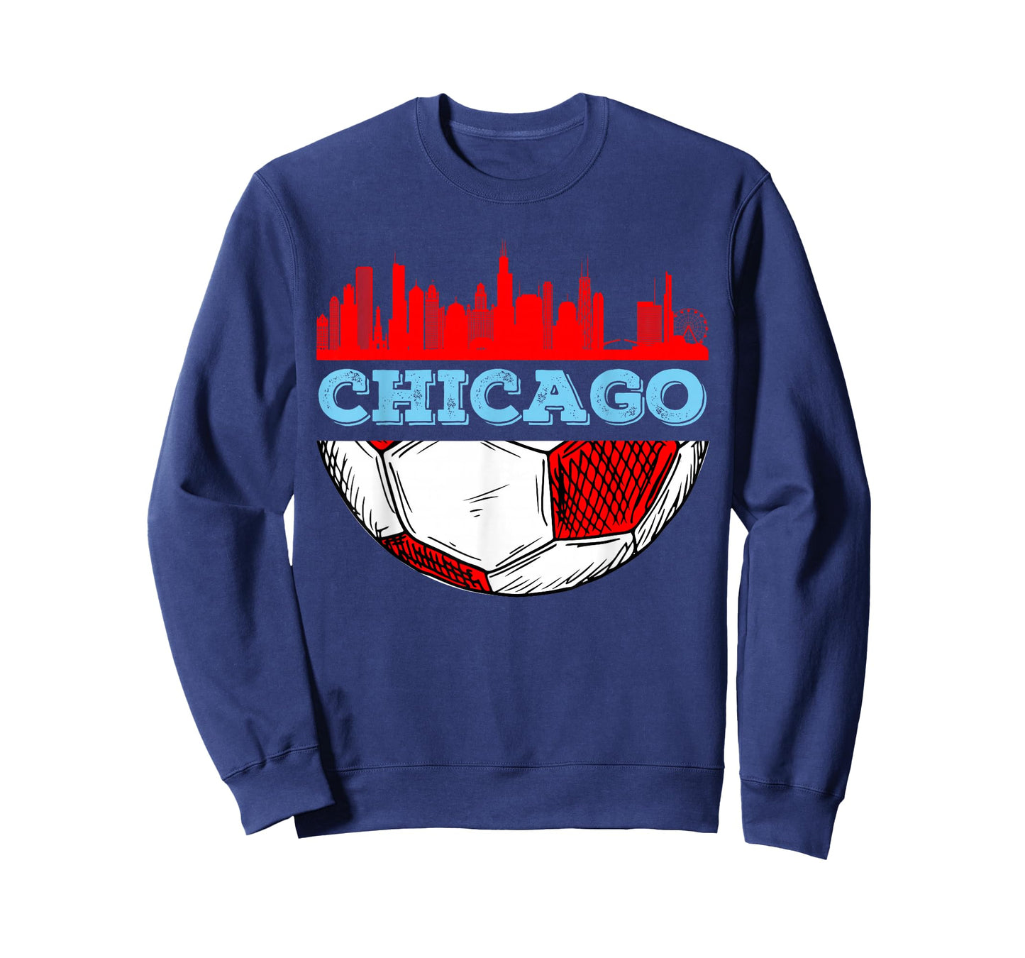 Chicago Skyline Shirt Chicago Soccer Tee Futbol Lover Gifts T-Shirt