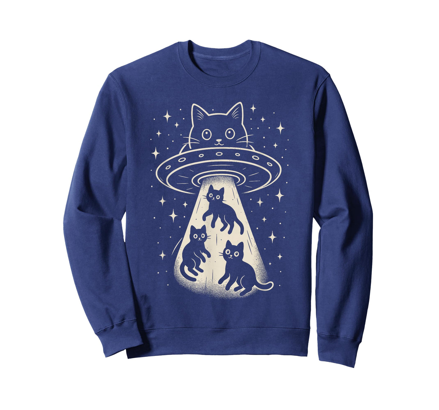 Alien Cat UFO – Funny Space Kitty Abduction Cartoon Design T-Shirt
