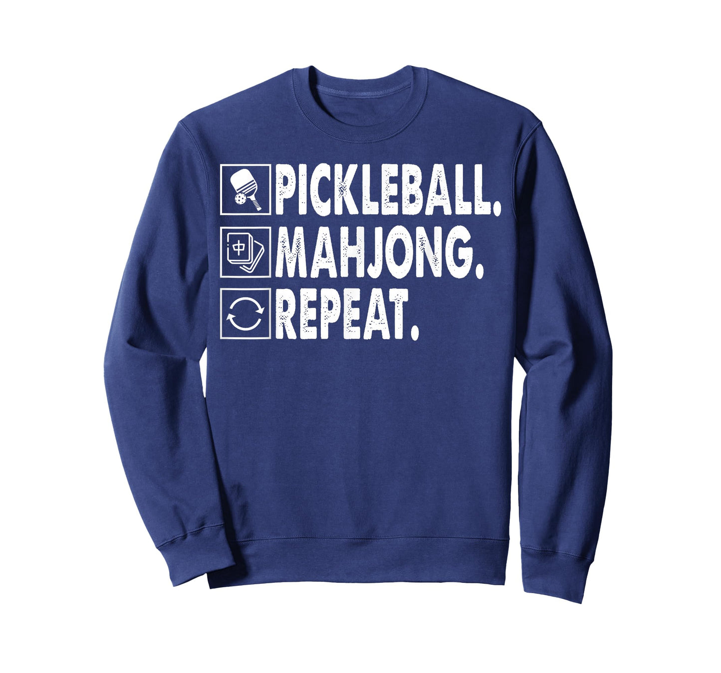 Pickleball Mahjong Repeat Funny Game Lover Quote T-Shirt