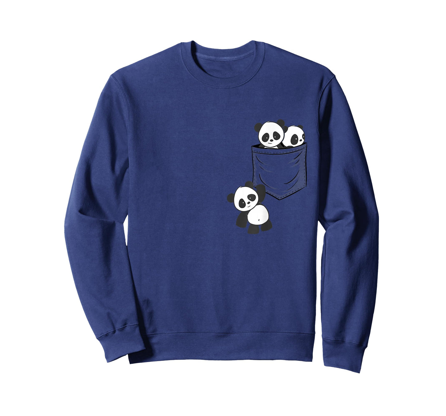 for Panda Lovers Cute Kawaii Baby Pandas in Pocket T-Shirt Small