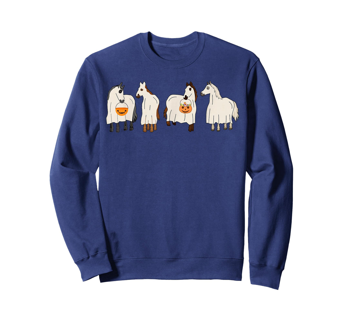 Halloween Ghost Horses Spooky Season Funny Horse T-Shirt