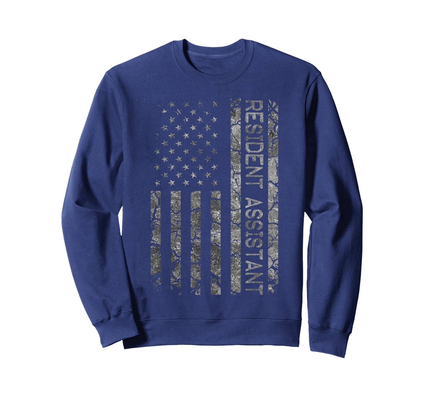 Funny Job Title Worker American Flag Resident Assistant T-Shirt for Women Men