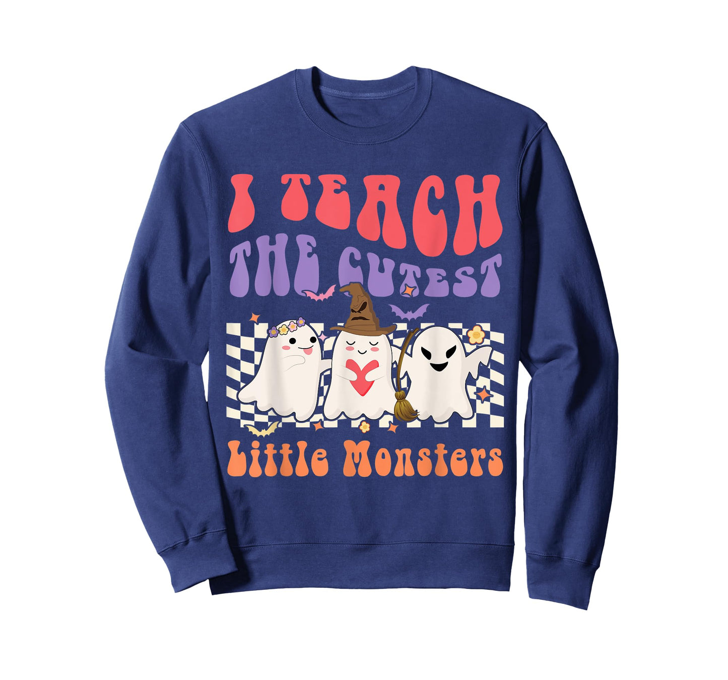 Ghost Witches I Teach The Cutest Monsters Halloween Teacher T-Shirt