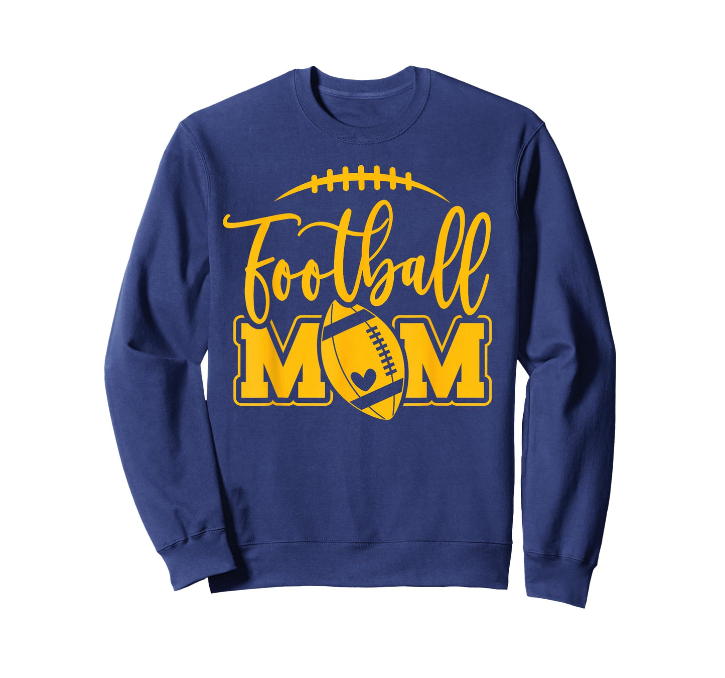 Game Day Black and Yellow High School Football Football Mom T-Shirt