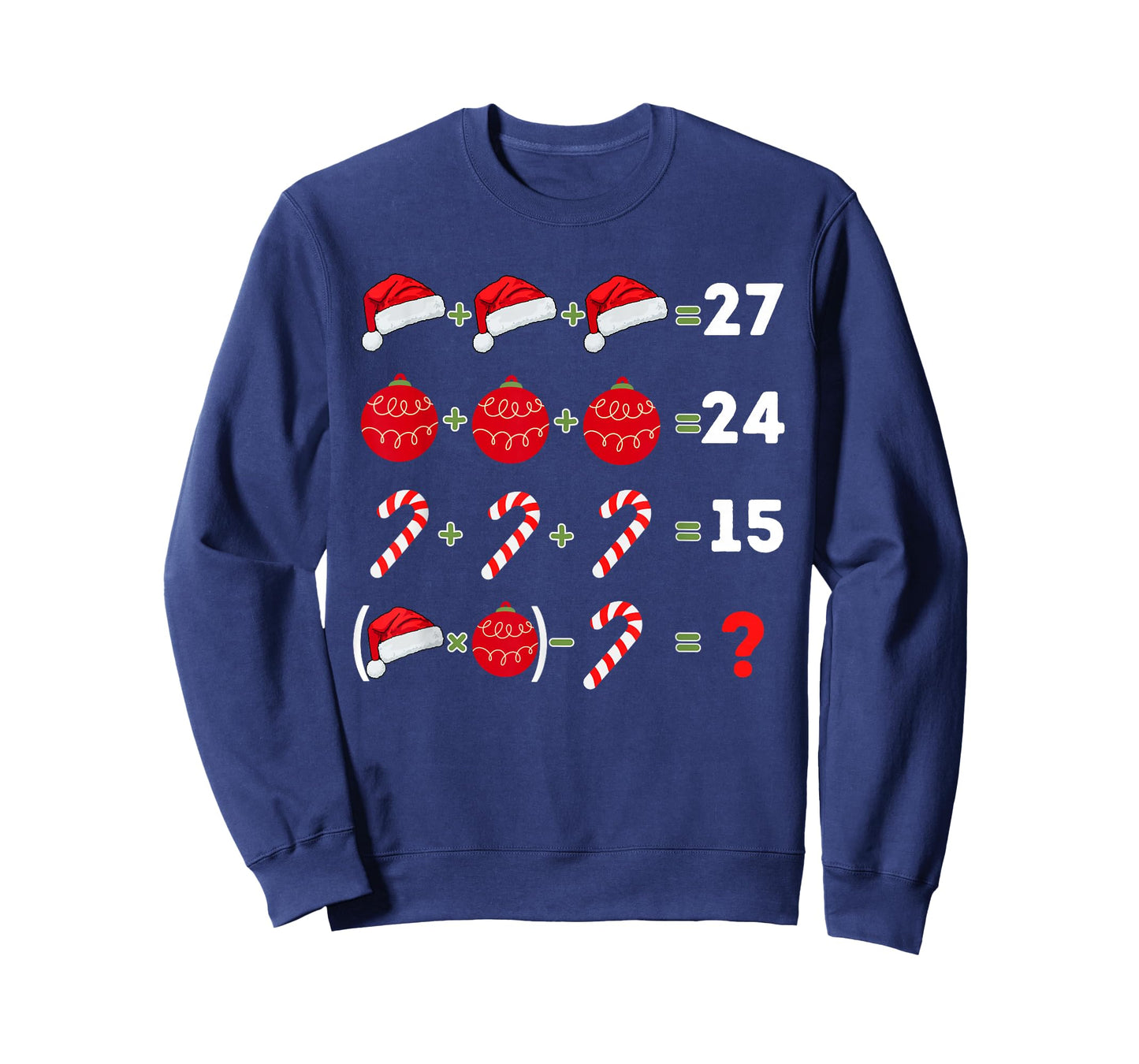 Funny Christmas 6 7 Puzzle Santa Hat Ornament Candy 67 Meme T-Shirt