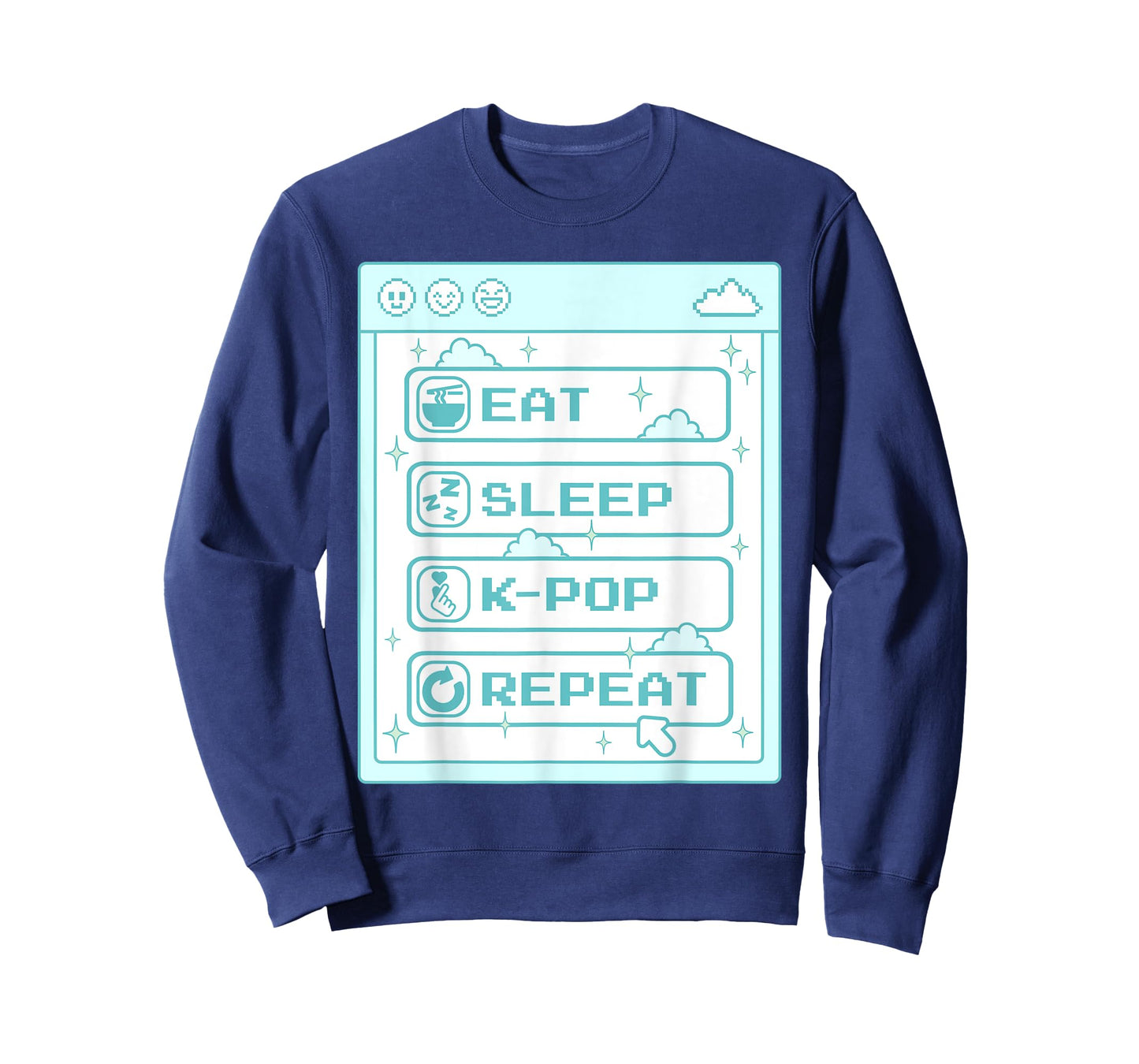 Computer Geek Eat Sleep K-Pop Repeat Boys Kpop Merch K-Pop T-Shirt