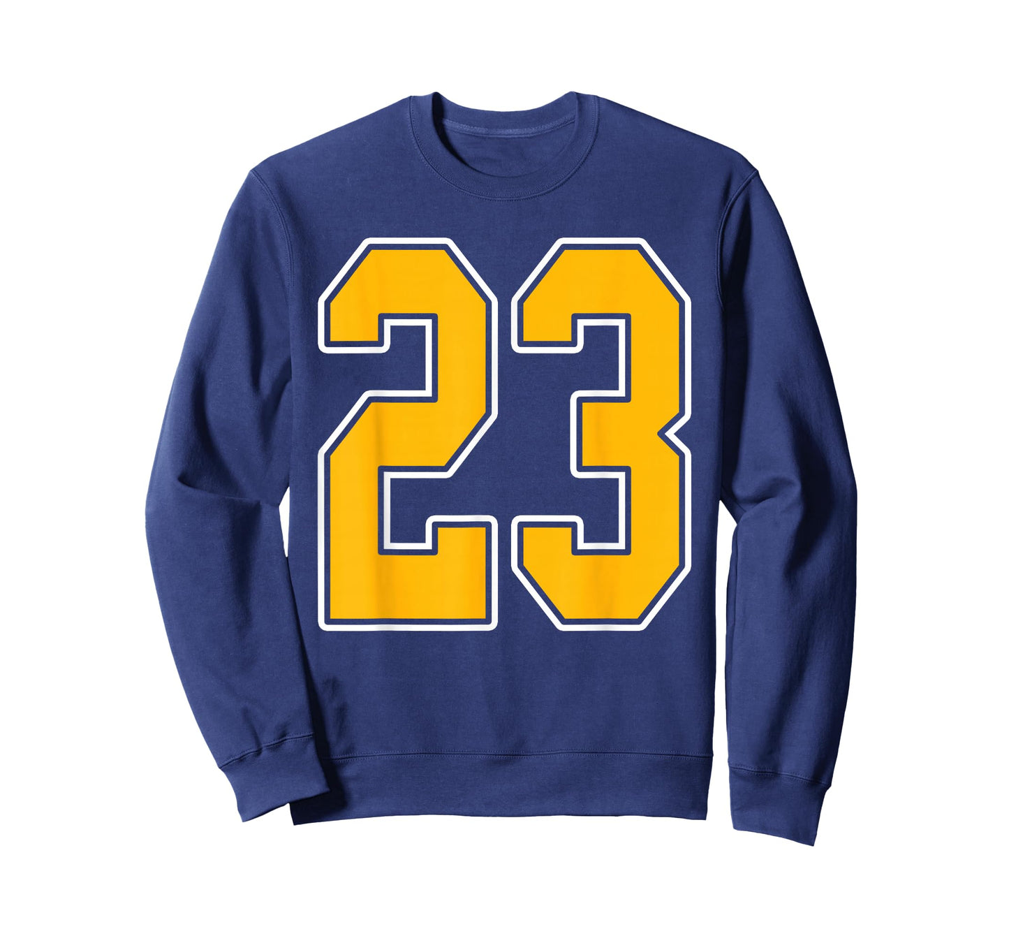 Gold and White Sports Number 23 Jersey Uniform Player T-Shirt