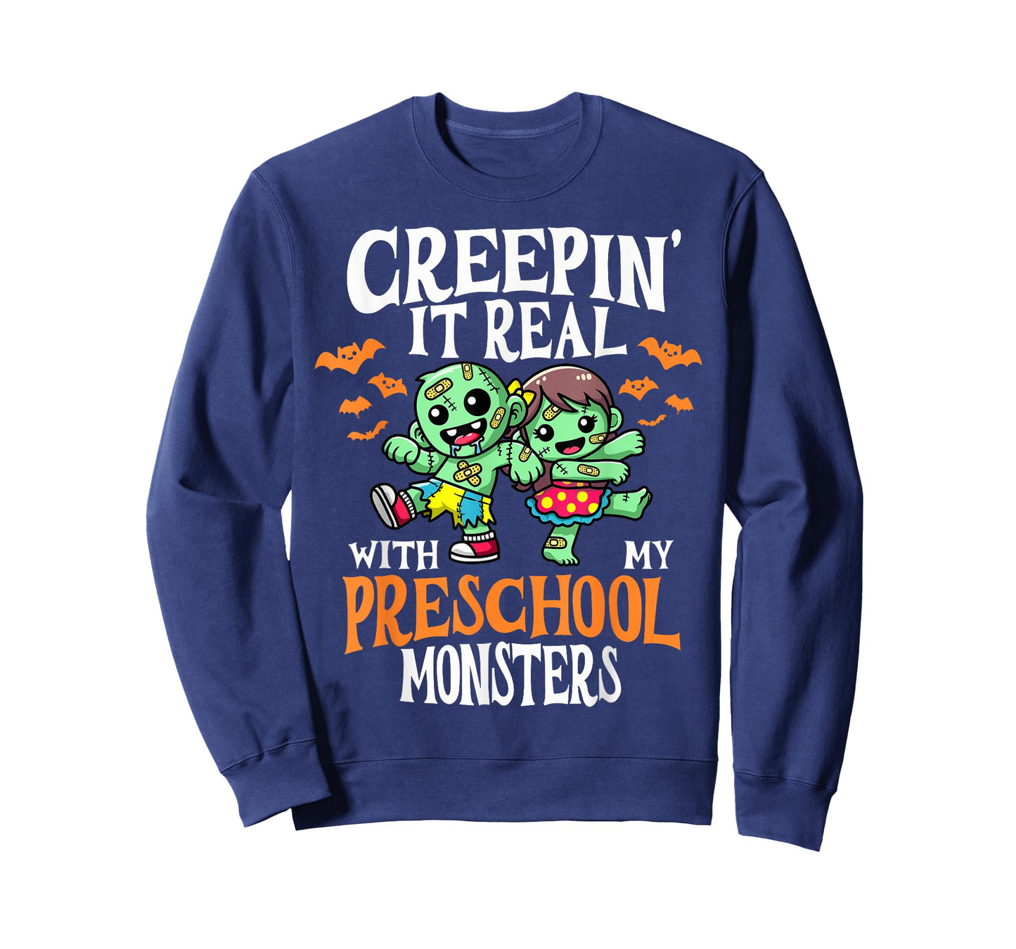 Creepin It Real Monster School Preschool Teacher Halloween T-Shirt