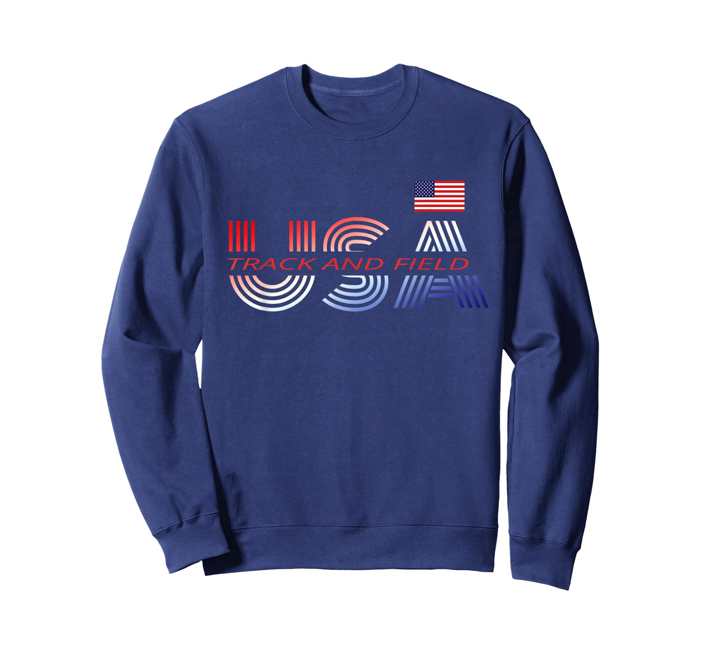 Patriotic USA Team Sports Proud American Track and Field T-Shirt