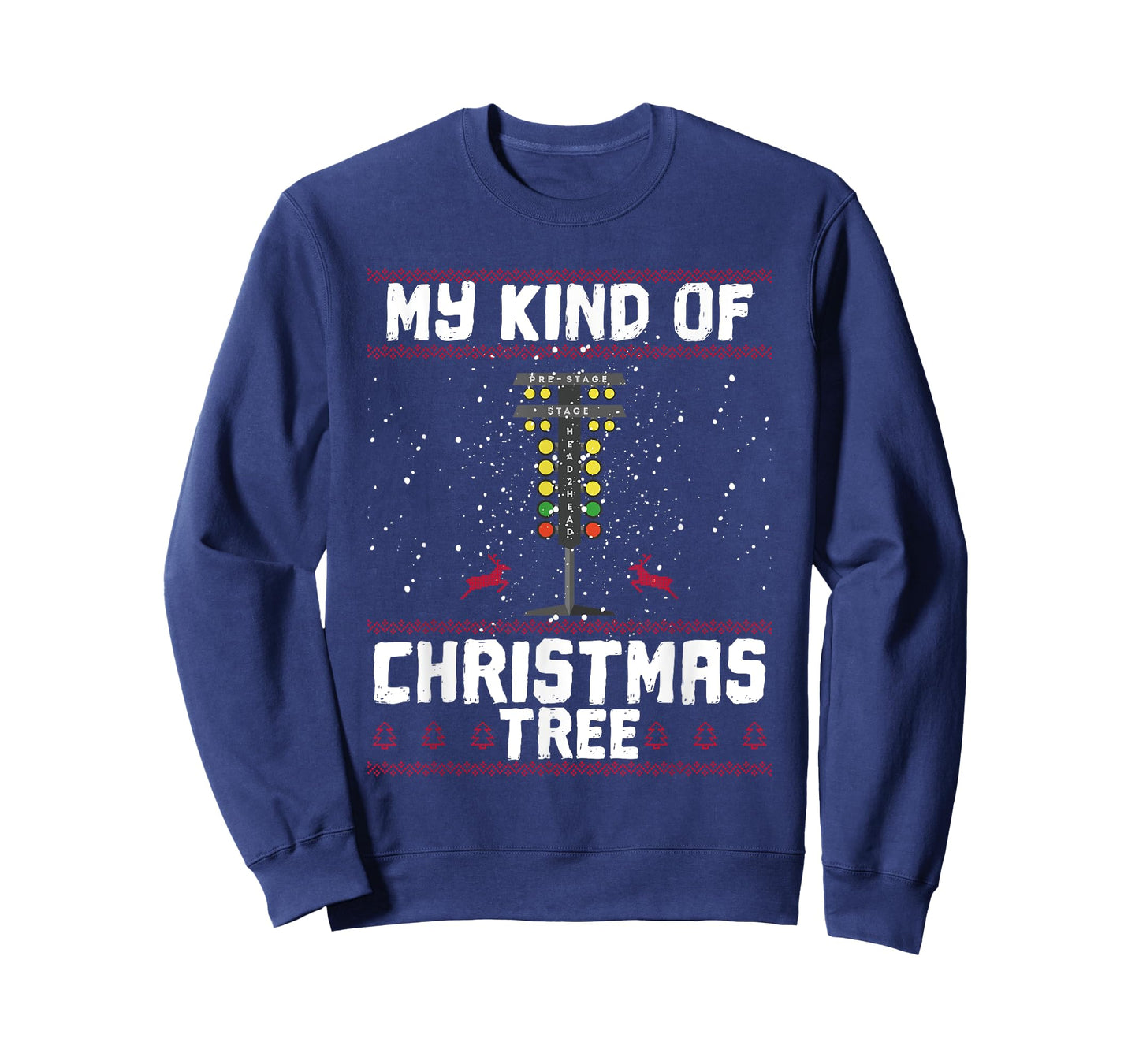 My Kind Of Christmas Tree Drag Racing Funny Xmas Racer T-Shirt