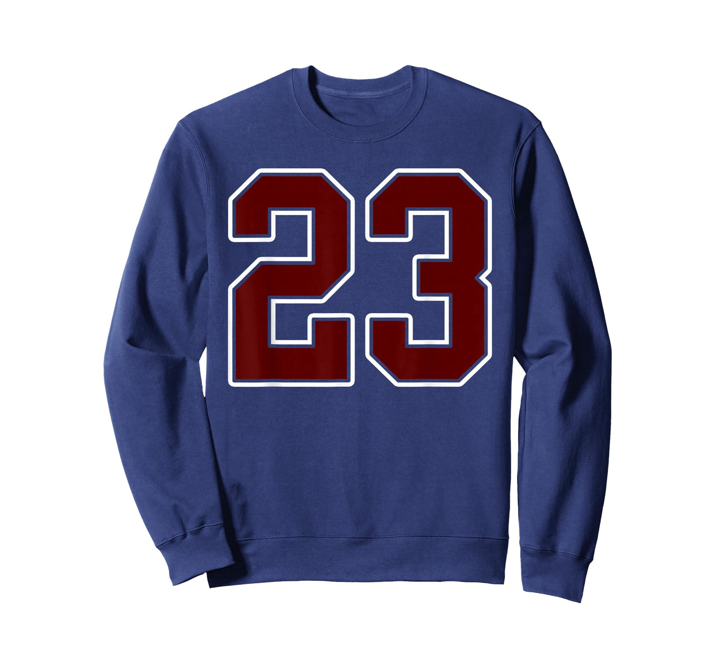 Maroon and White Number 23 Jersey Player Uniform #23 Fan T-Shirt