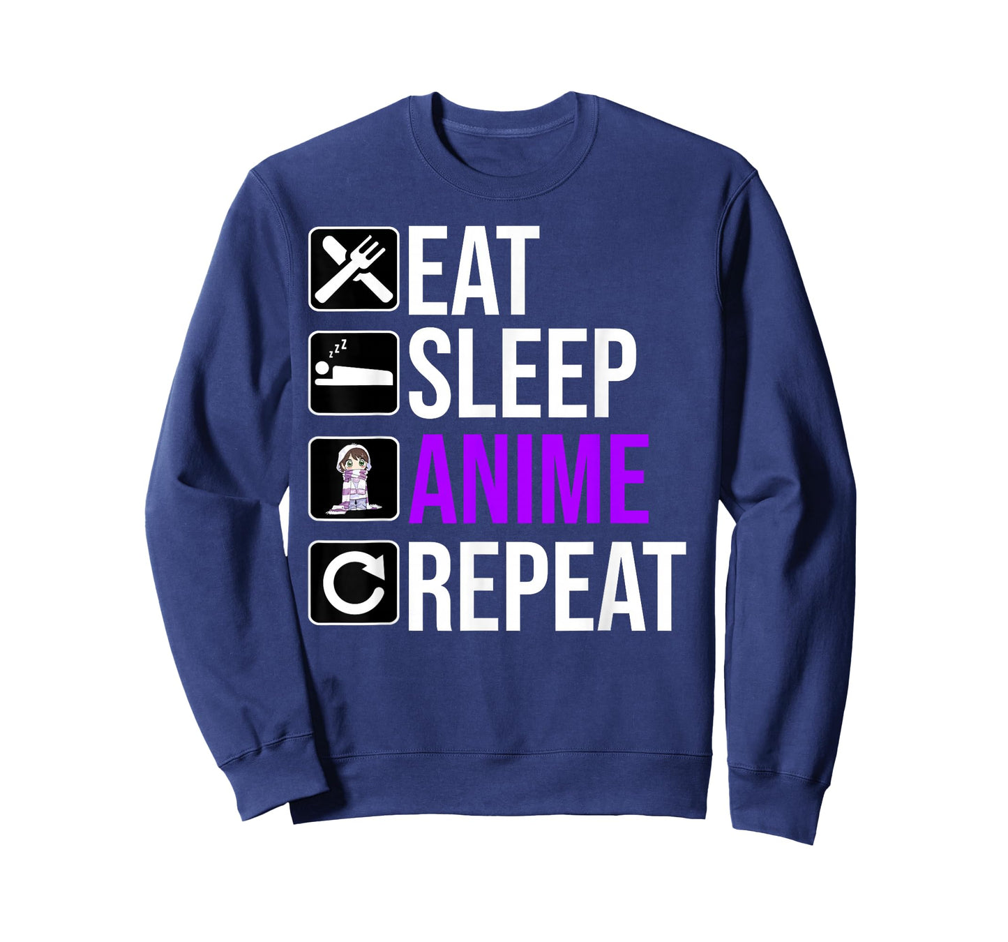 Anime Lover Funny - Eat Sleep Anime Repeat T-Shirt