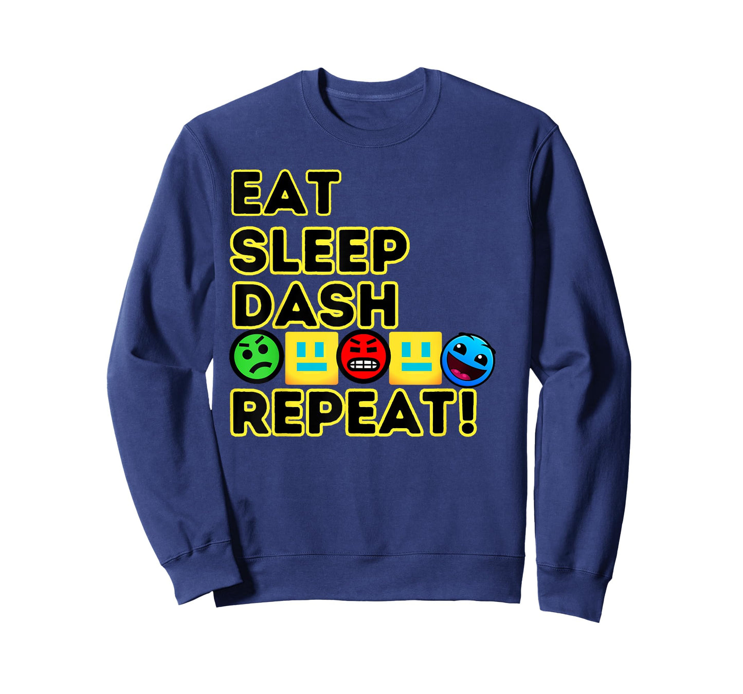 Eat Sleep Dash Repeat Video Game Geometry Video Gamer T-Shirt