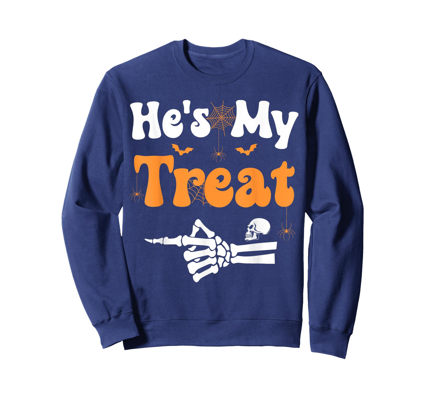 He's My Treat Skeleton Couples Matching Couple Halloween T-Shirt
