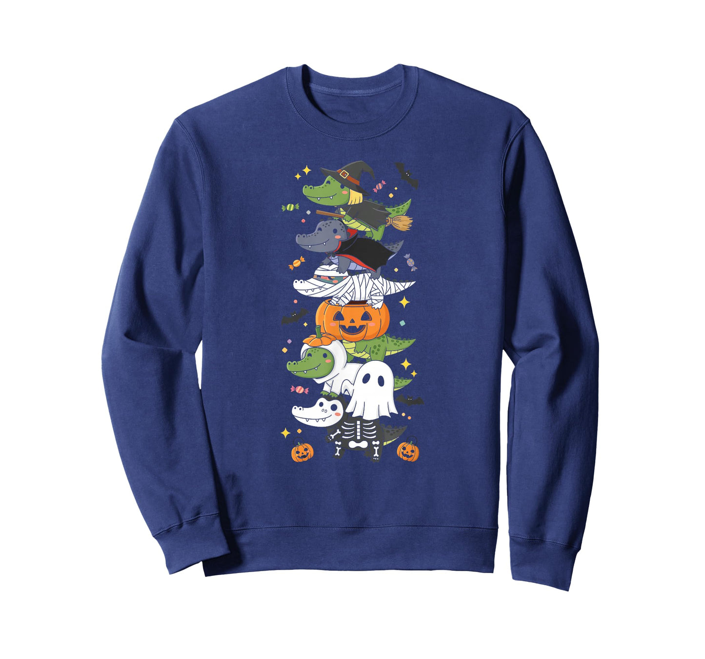 Alligator Witch Vampire Ghost Halloween Kids Mens Womens T-Shirt