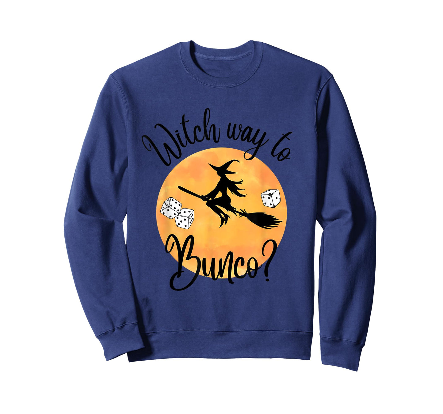 Bunco Halloween Witch Way to Bunco Dice Moon T-Shirt