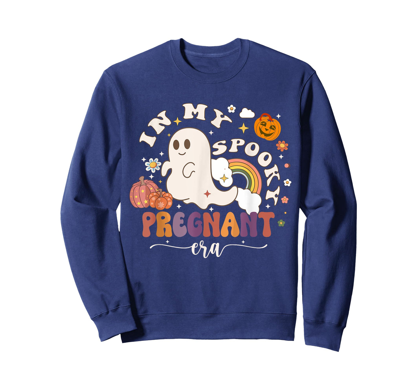 In My Spooky Pregnant Era Ghost Halloween Pregnant Mom Women T-Shirt