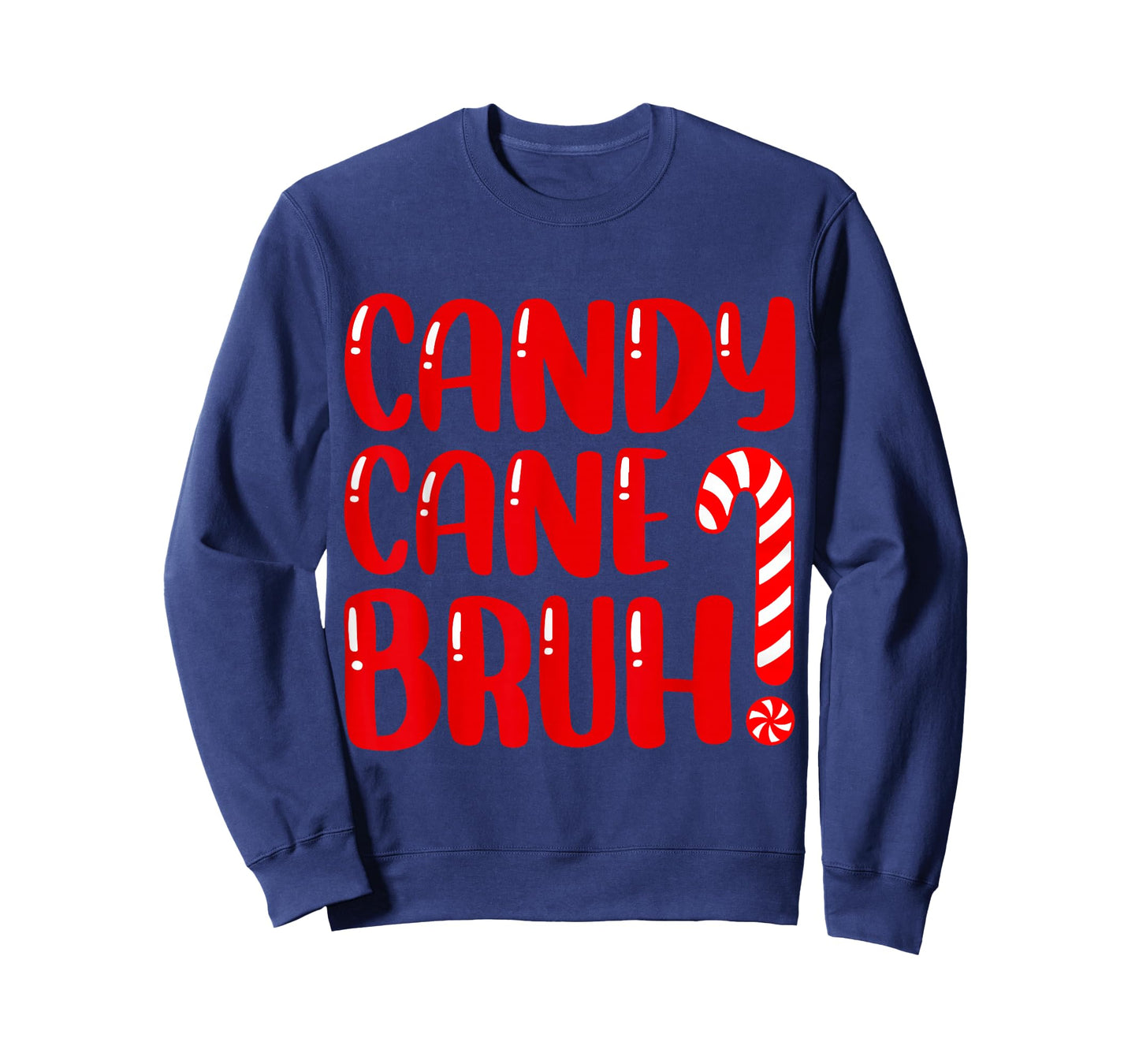 Candy Cane Bruh Christmas Candy Cane Party Boys Girls Xmas T-Shirt