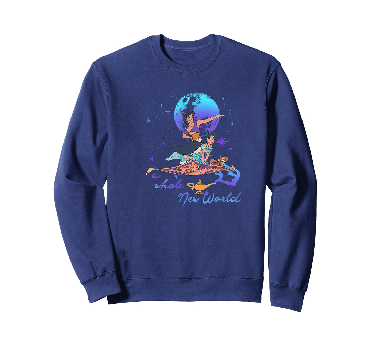 Disney Aladdin Group Shot A Whole New World Blue & Purple T-Shirt