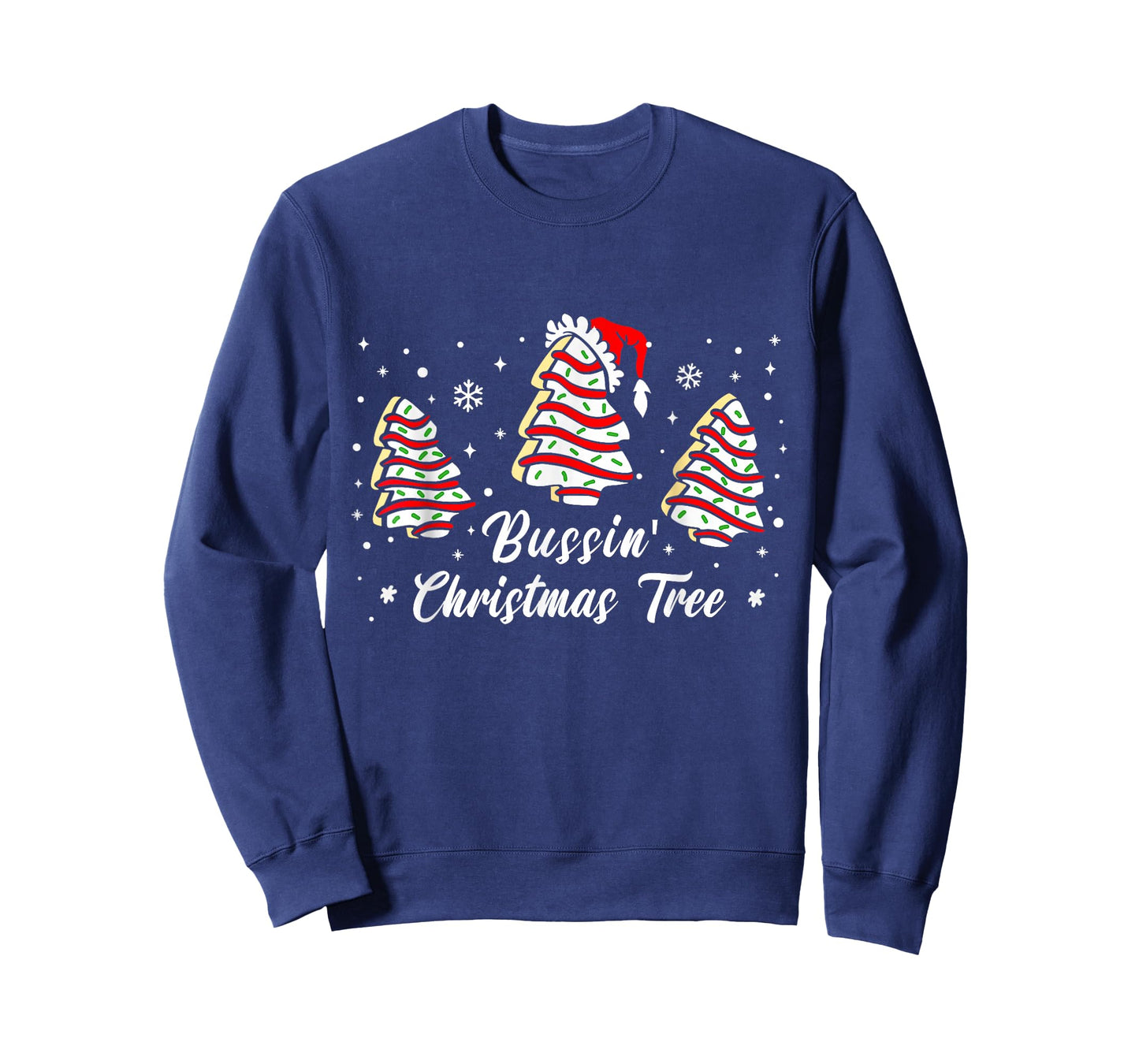 Bussin’ Christmas Tree Cakes Debbie Becky Jen Cake Lovers T-Shirt