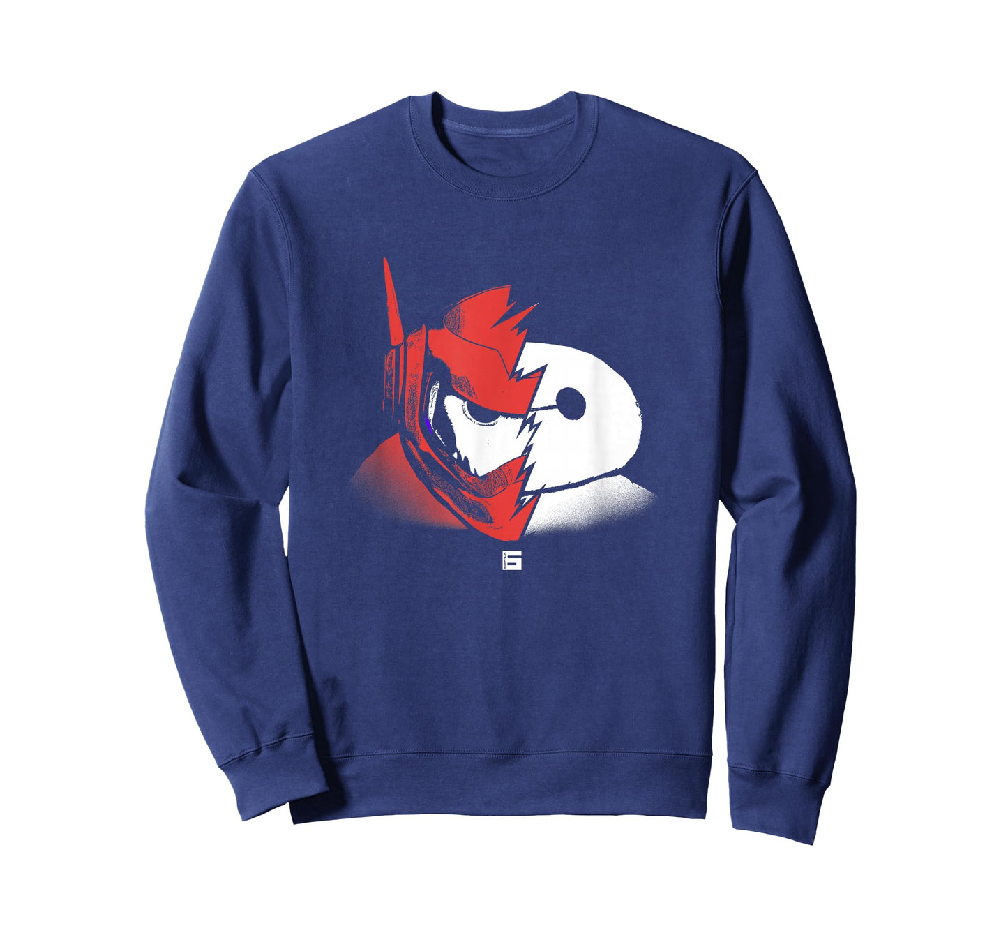 Disney Big Hero 6 Baymax Split Face Epic Shot Distressed T-Shirt