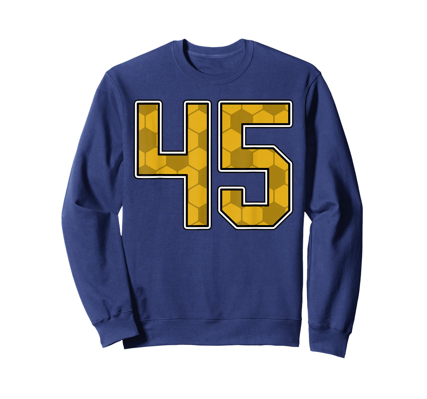 Gold Soccer Pattern Number 45 Jersey Player Uniform #45 T-Shirt