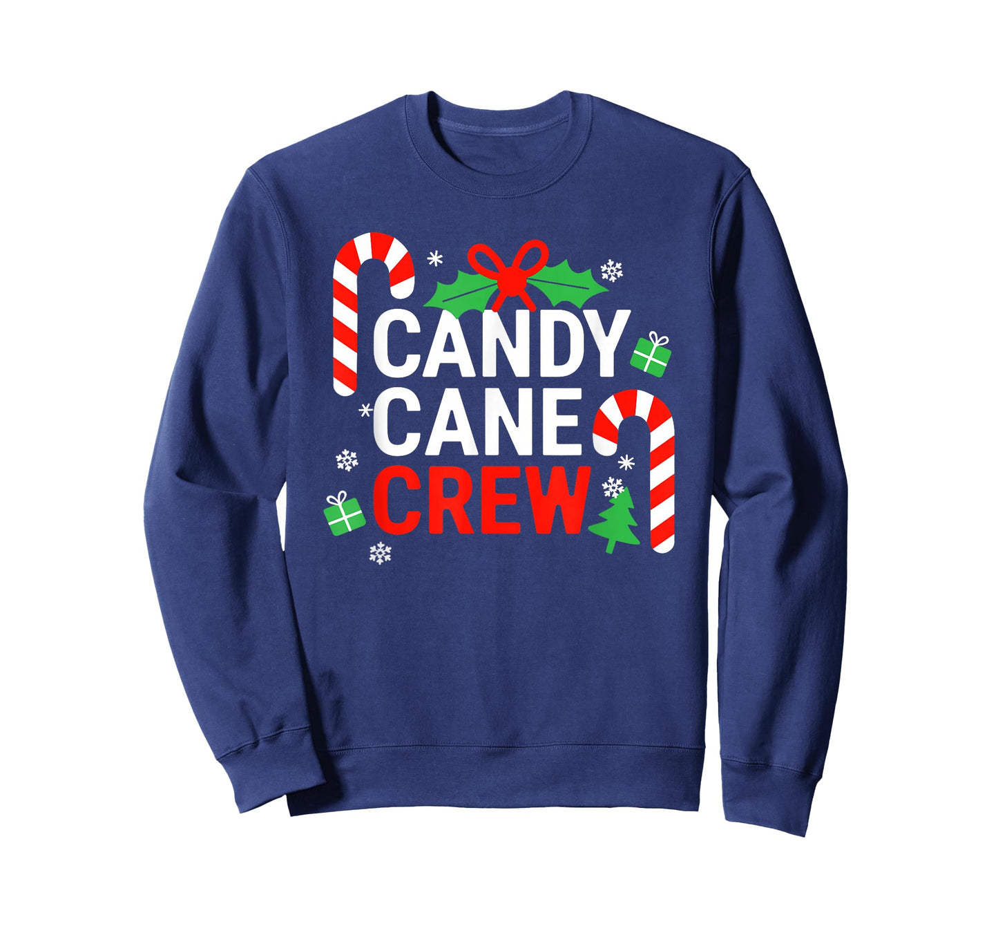 Candy Cane Crew Shirt Adult Men Women Kids Christmas Pajamas T-Shirt