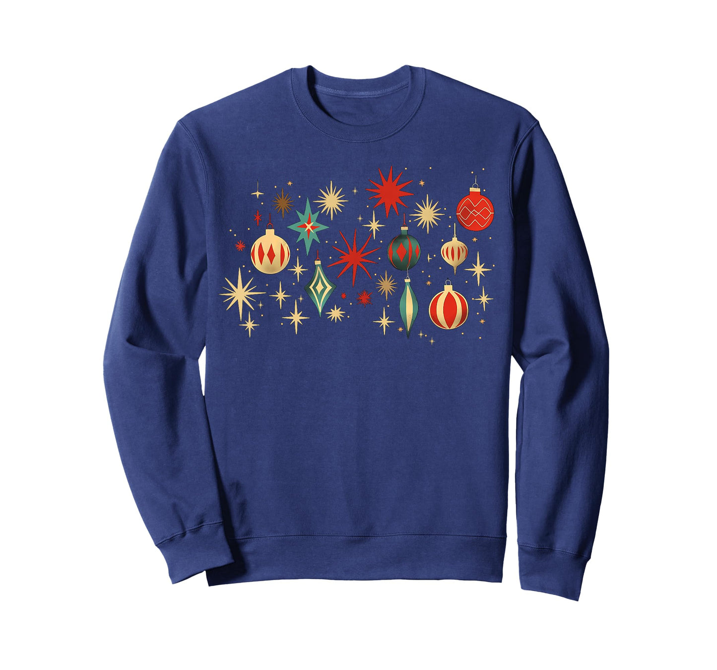 Retro Merry and Bright Mid-Century Modern Christmas Ornament T-Shirt