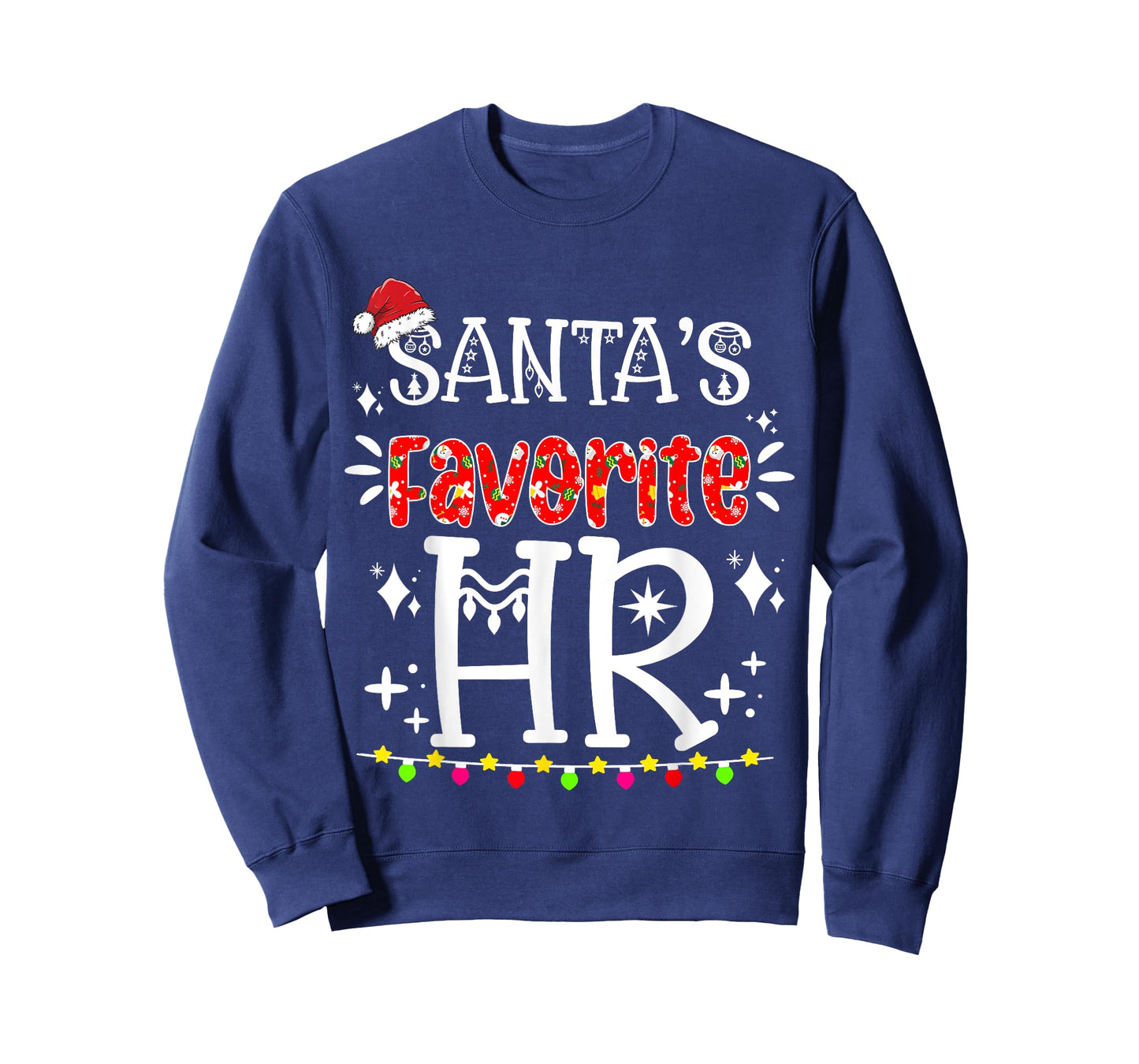 Santa's Favorite HR - Funny HR Christmas Human Resource T-Shirt