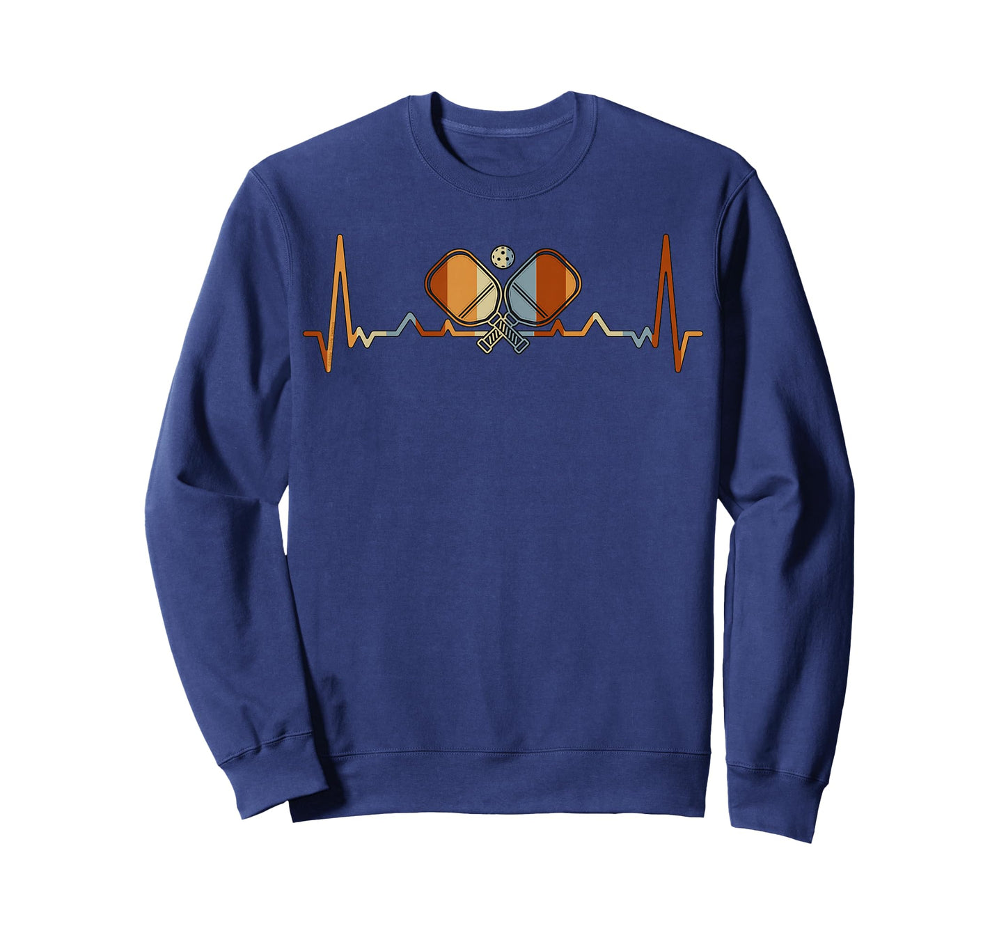 Pickleball Lovers Heartbeat in Retro Colors - Pickleball T-Shirt