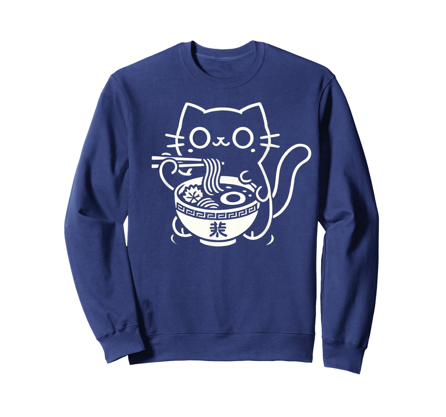 Kawaii Cat Eating Ramen Noodles Anime T-Shirt